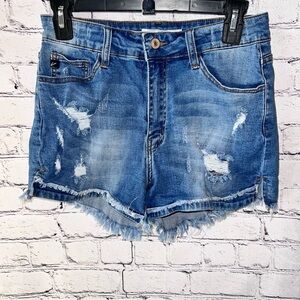 KanCan Distressed‎ Denim Shorts Size 28